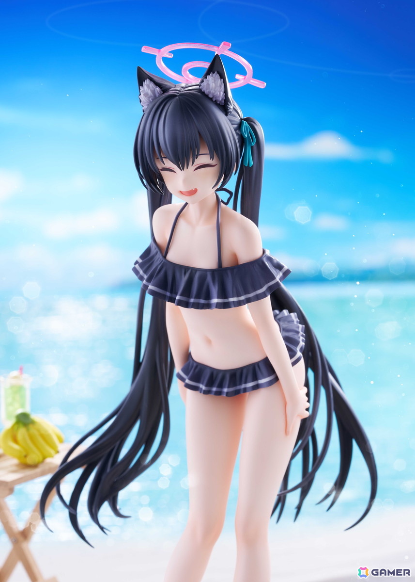 「ブルアカ」セリカが水着姿で1/7スケールフィギュア化!長い黒髪に可愛すぎる水着、休暇に対しても真剣な表情まで忠実に立体化の画像