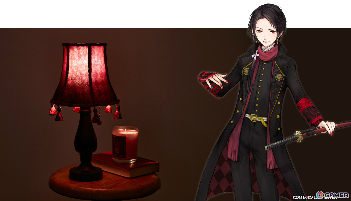 「刀剣乱舞ONLINE」加州清光、へし切長谷部をイメージしたテーブルランプが登場！シェードやプルスイッチのデザインなどこだわりが詰まったアイテムにの画像