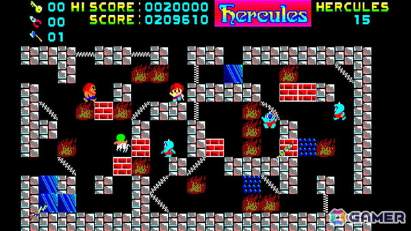 ダッシュを武器に怪物たちと体当たりで戦うパズルゲーム「EGGコンソール へらくれす PC-8801mkIISR」がSwitchで配信！の画像2