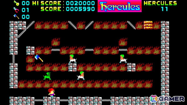 ダッシュを武器に怪物たちと体当たりで戦うパズルゲーム「EGGコンソール へらくれす PC-8801mkIISR」がSwitchで配信！の画像6