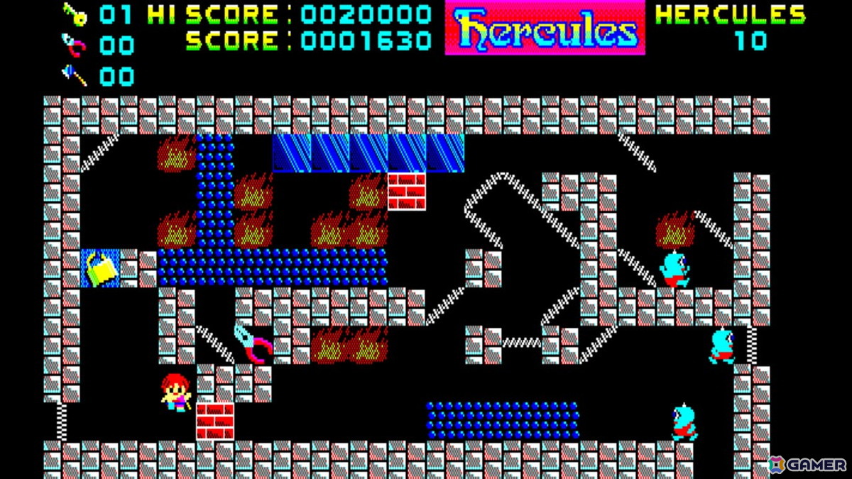 ダッシュを武器に怪物たちと体当たりで戦うパズルゲーム「EGGコンソール へらくれす PC-8801mkIISR」がSwitchで配信！の画像
