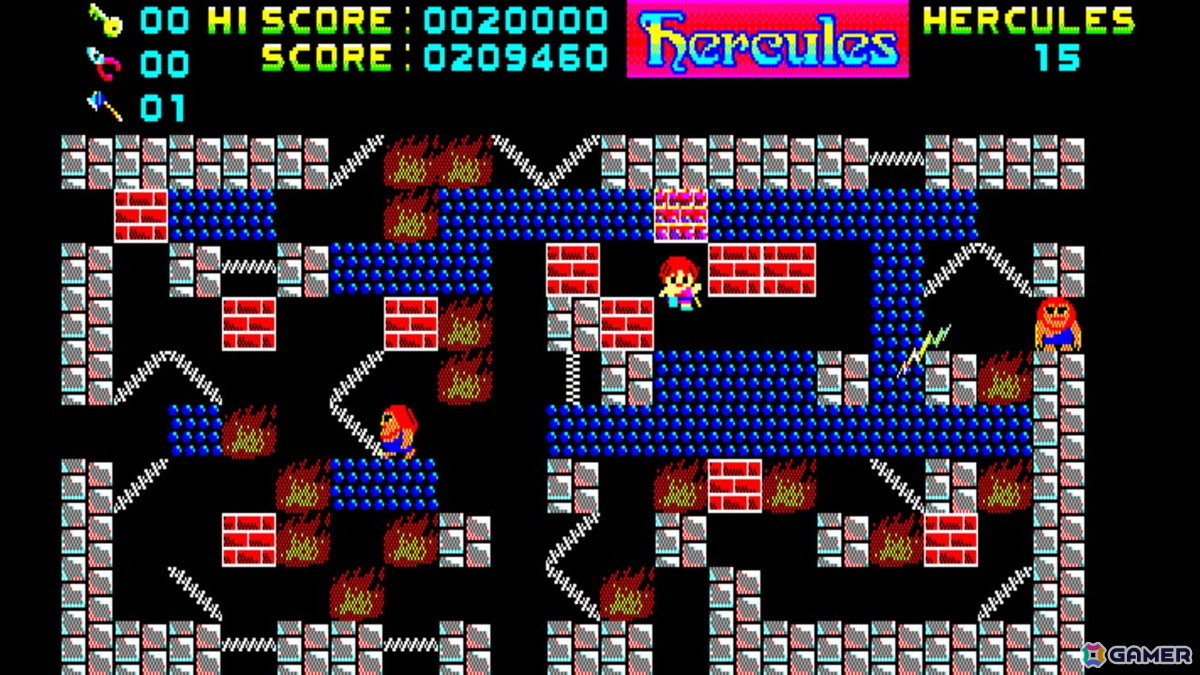 ダッシュを武器に怪物たちと体当たりで戦うパズルゲーム「EGGコンソール へらくれす PC-8801mkIISR」がSwitchで配信！の画像