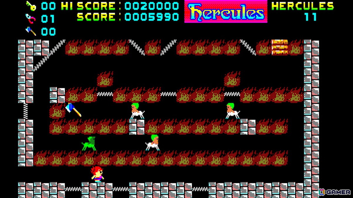 ダッシュを武器に怪物たちと体当たりで戦うパズルゲーム「EGGコンソール へらくれす PC-8801mkIISR」がSwitchで配信！の画像