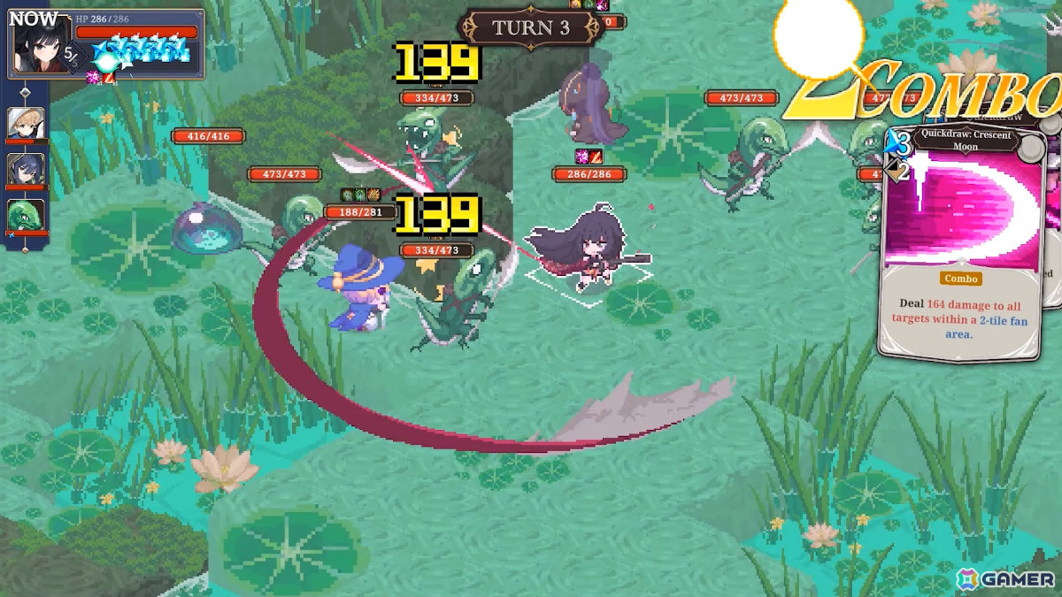 いきいきと動くドット絵と演出が魅力のターン制SRPG「STARDUST: Wish of Witch」がリリース！カードを切りカウンターやコンボを決めるバトルにも注目の画像