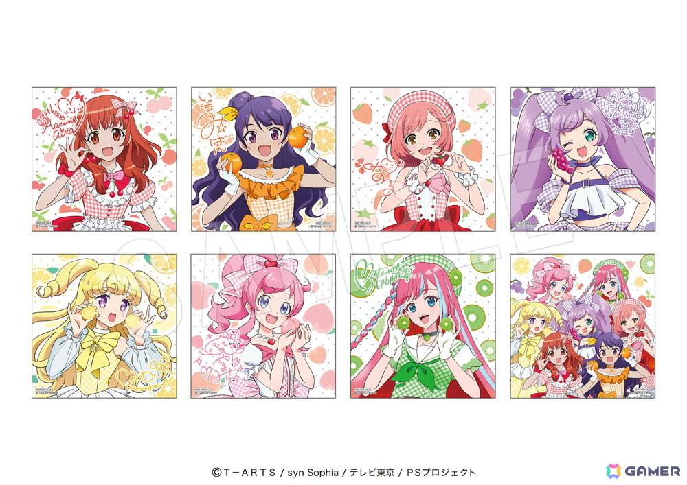 「プリティーシリーズ」とフルーツパーラー「果実園リーベル」がコラボ!あいら、みあ、なる、らぁら、ゆい、みらい、まつりモチーフのメニューや描き下ろしグッズが展開の画像