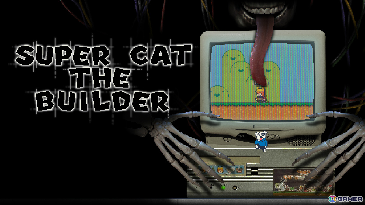 ブラックユーモアあふれるプラットフォームパズル「Super Cat The Builder」のSteamページが公開！の画像