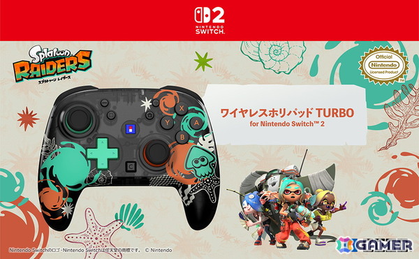 「スプラトゥーン レイダース」デザインのSwitch2対応周辺アイテムがホリより2026年夏に発売！ワイヤレスホリパッドTURBOやゲーミングヘッドセットなど6商品の画像2