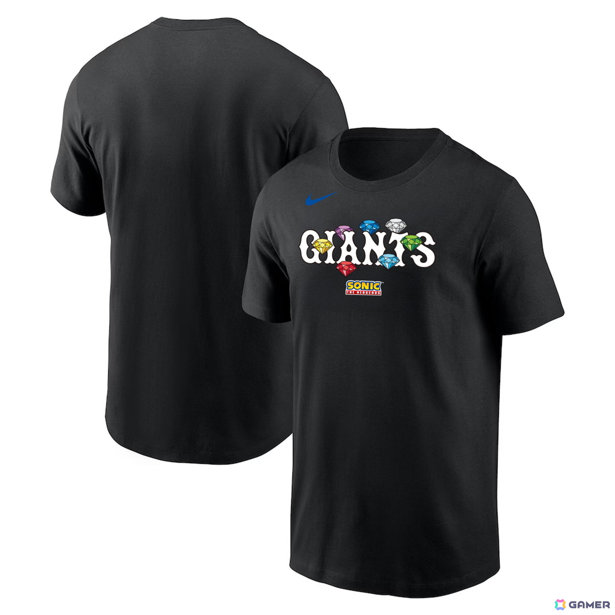 NIKE ファンギア ポリエステル Tシャツ［GIANTS CHAOS EMERALDS］（ブラック）