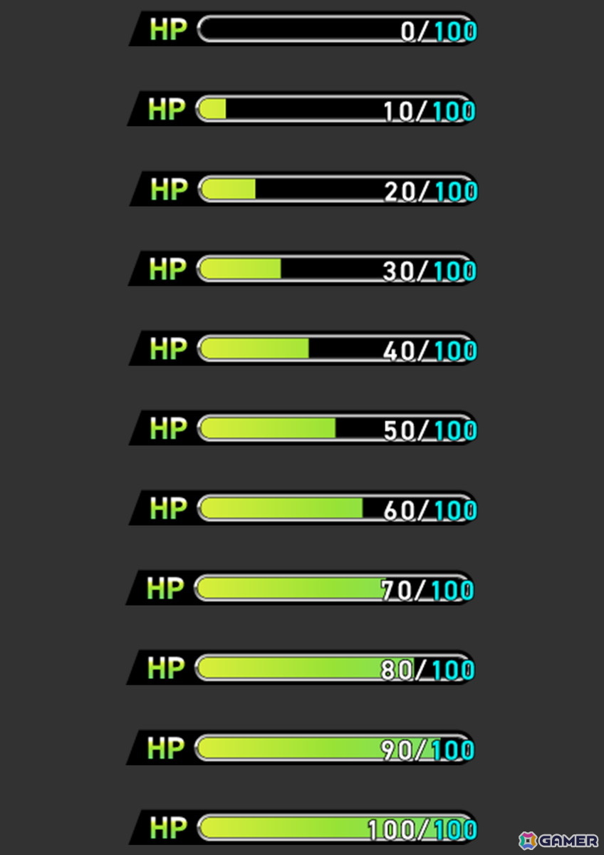 ゲーム風のHP仕様の電池残量