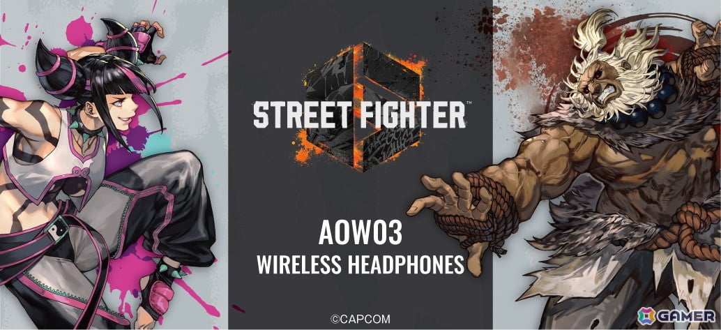 「ストリートファイター6」ジュリと豪鬼の音声ガイダンス搭載ワイヤレスヘッドホンが6月11日より受注販売スタート！の画像