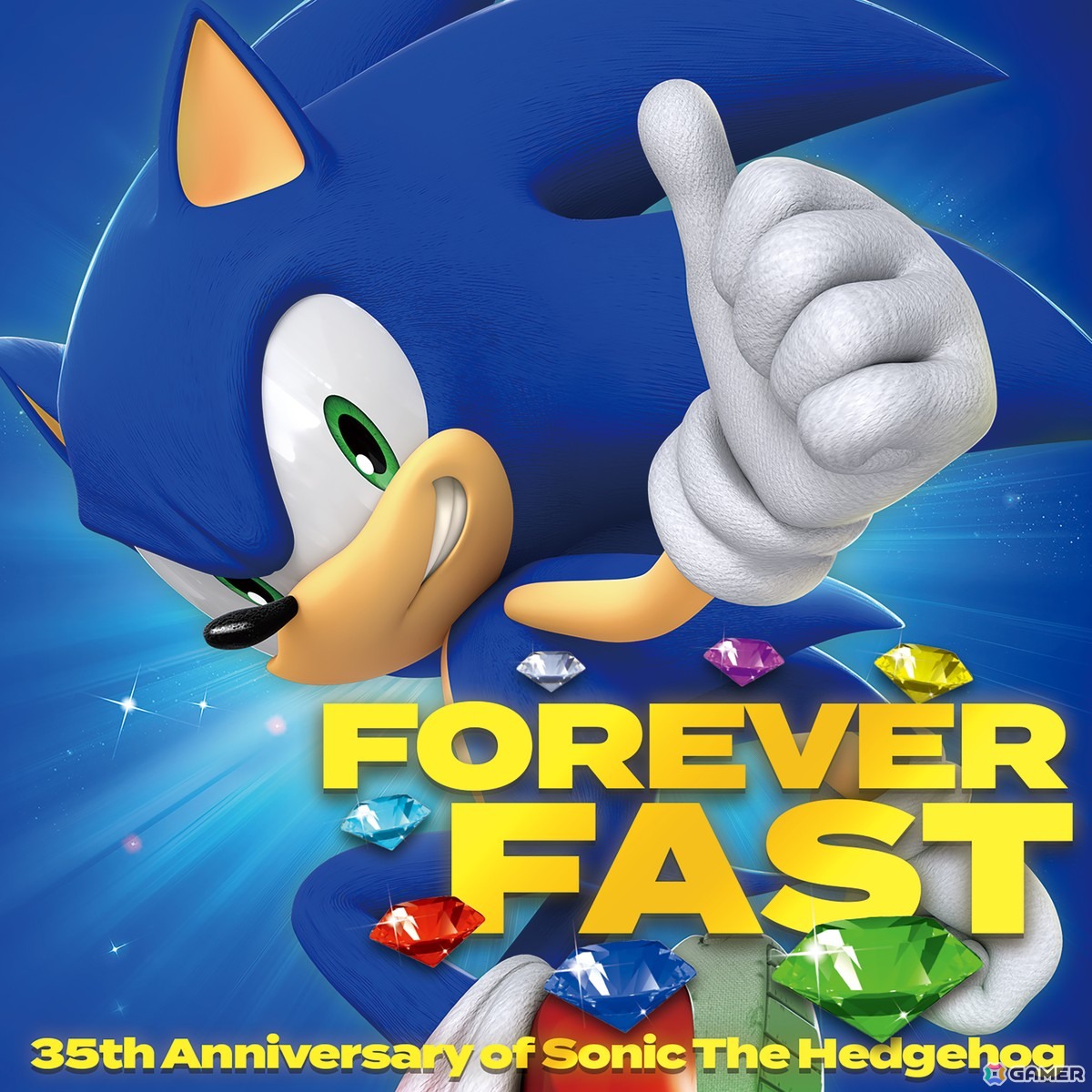 「ソニック」シリーズの35周年を記念したCD「Forever Fast - 35th Anniversary of Sonic The Hedgehog」が6月24日に発売!新録版含む全22曲を収録の画像
