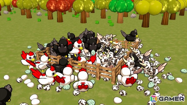 カオスな養鶏自動化ゲーム「Billion Egg Farm」無料デモ版が公開！ニワトリから産まれた卵をコンベアで運び売上10億を目指せの画像