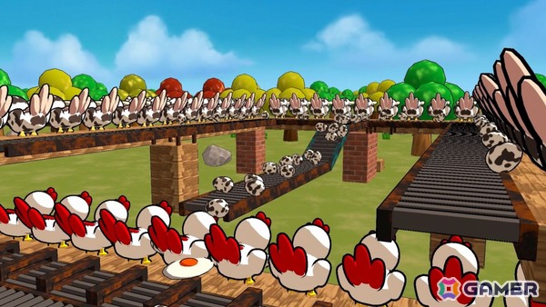 カオスな養鶏自動化ゲーム「Billion Egg Farm」無料デモ版が公開！ニワトリから産まれた卵をコンベアで運び売上10億を目指せの画像