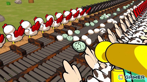 カオスな養鶏自動化ゲーム「Billion Egg Farm」無料デモ版が公開！ニワトリから産まれた卵をコンベアで運び売上10億を目指せの画像