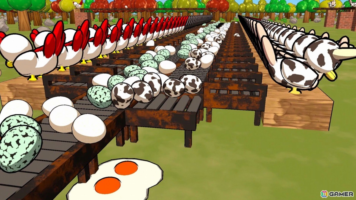 カオスな養鶏自動化ゲーム「Billion Egg Farm」無料デモ版が公開！ニワトリから産まれた卵をコンベアで運び売上10億を目指せの画像13