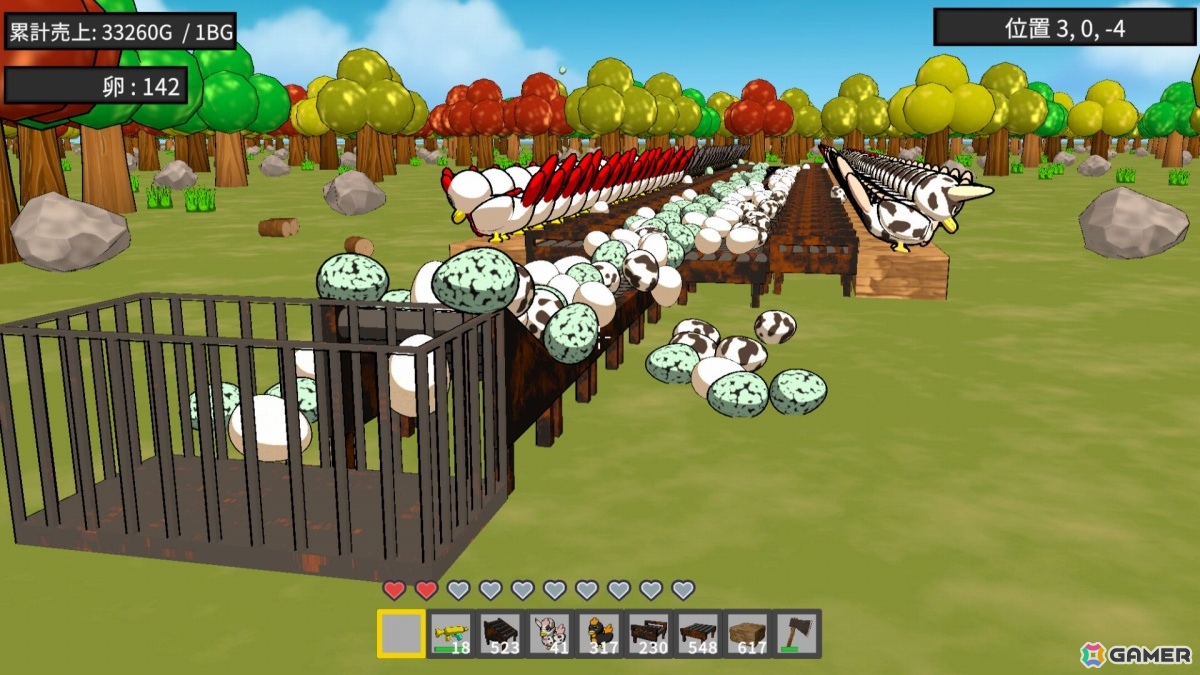 カオスな養鶏自動化ゲーム「Billion Egg Farm」無料デモ版が公開！ニワトリから産まれた卵をコンベアで運び売上10億を目指せの画像2