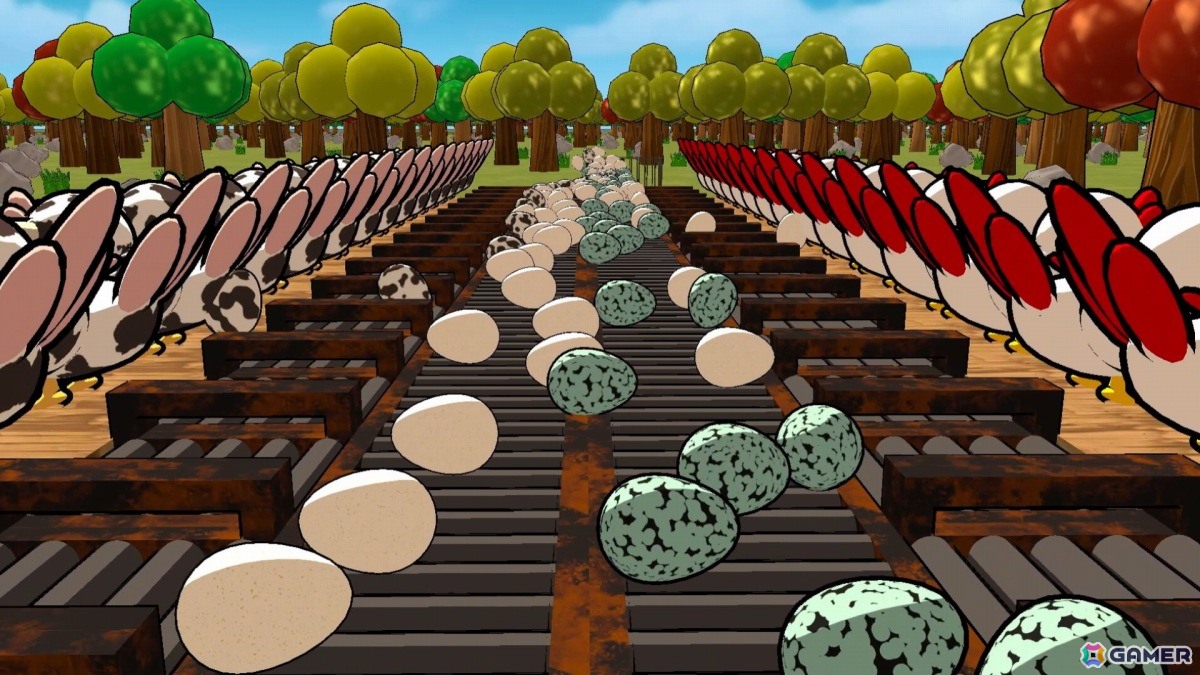 カオスな養鶏自動化ゲーム「Billion Egg Farm」無料デモ版が公開！ニワトリから産まれた卵をコンベアで運び売上10億を目指せの画像3