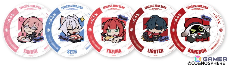 「ゼンゼロ」とスシローのコラボが6月24日より開催！“スシロー新エリー都店へようこそ！”をテーマに柳、セス、柚葉、ライトとスシローで働く可愛いボンプが登場の画像