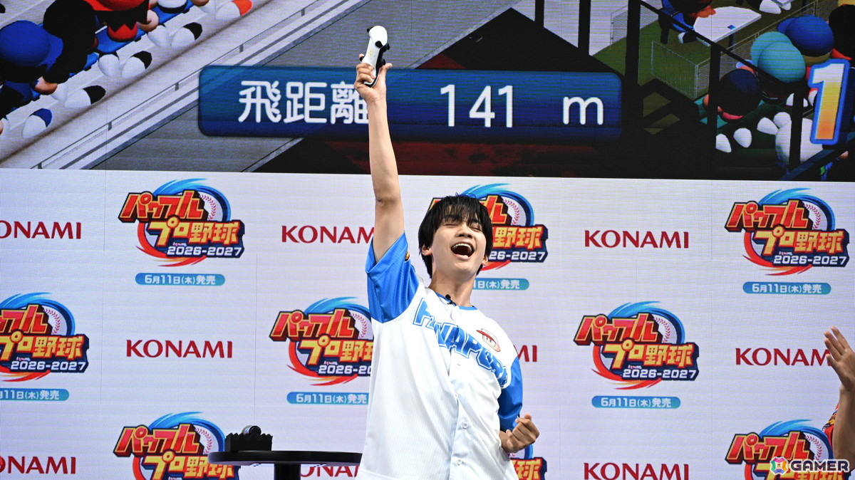 「パワフルプロ野球2026-2027」発売記念イベントでホームラン対決!なにわ男子の藤原丈一郎さんとアンタッチャブルがパワプロ愛を披露の画像