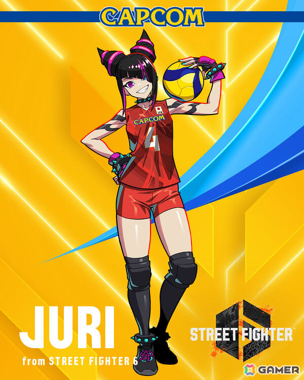 カプコンが2026年度のバレーボール日本代表全力応援キャラを発表！ジュリやレオン、ルディ、ディアナたちの描きおろしビジュアルも公開の画像5