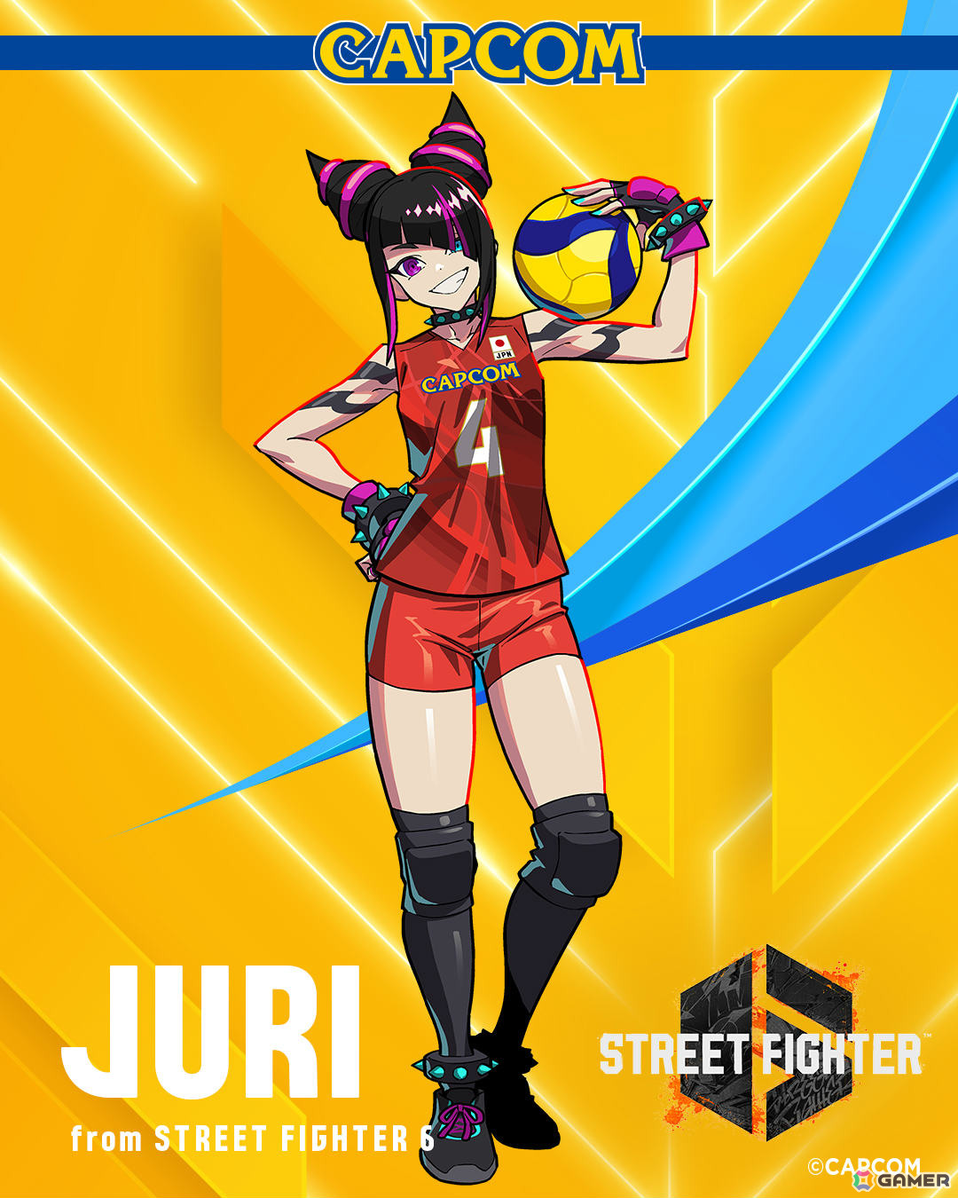 カプコンが2026年度のバレーボール日本代表全力応援キャラを発表!ジュリやレオン、ルディ、ディアナたちの描きおろしビジュアルも公開の画像