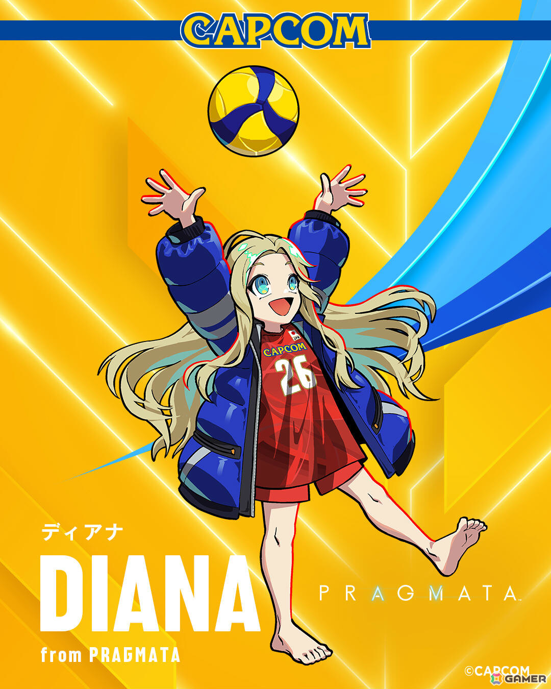 カプコンが2026年度のバレーボール日本代表全力応援キャラを発表!ジュリやレオン、ルディ、ディアナたちの描きおろしビジュアルも公開の画像