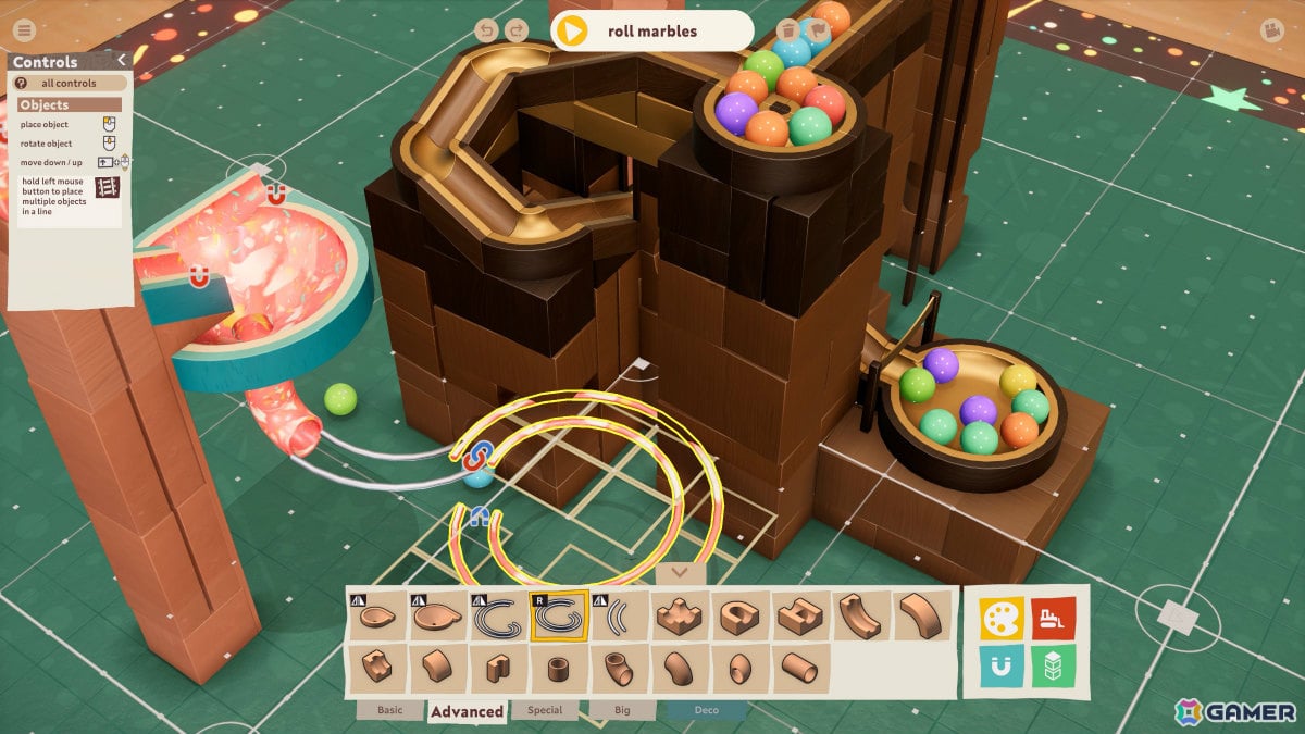 ビー玉が駆け抜ける夢のコースを作れるシミュレーションゲーム「Cozy Marbles ビー玉コロコロ大作戦」体験版が配信!の画像