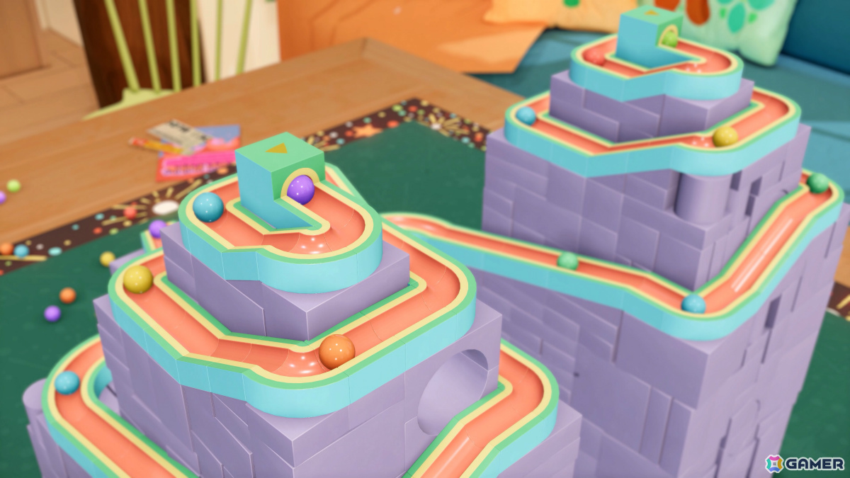 ビー玉が駆け抜ける夢のコースを作れるシミュレーションゲーム「Cozy Marbles ビー玉コロコロ大作戦」体験版が配信!の画像