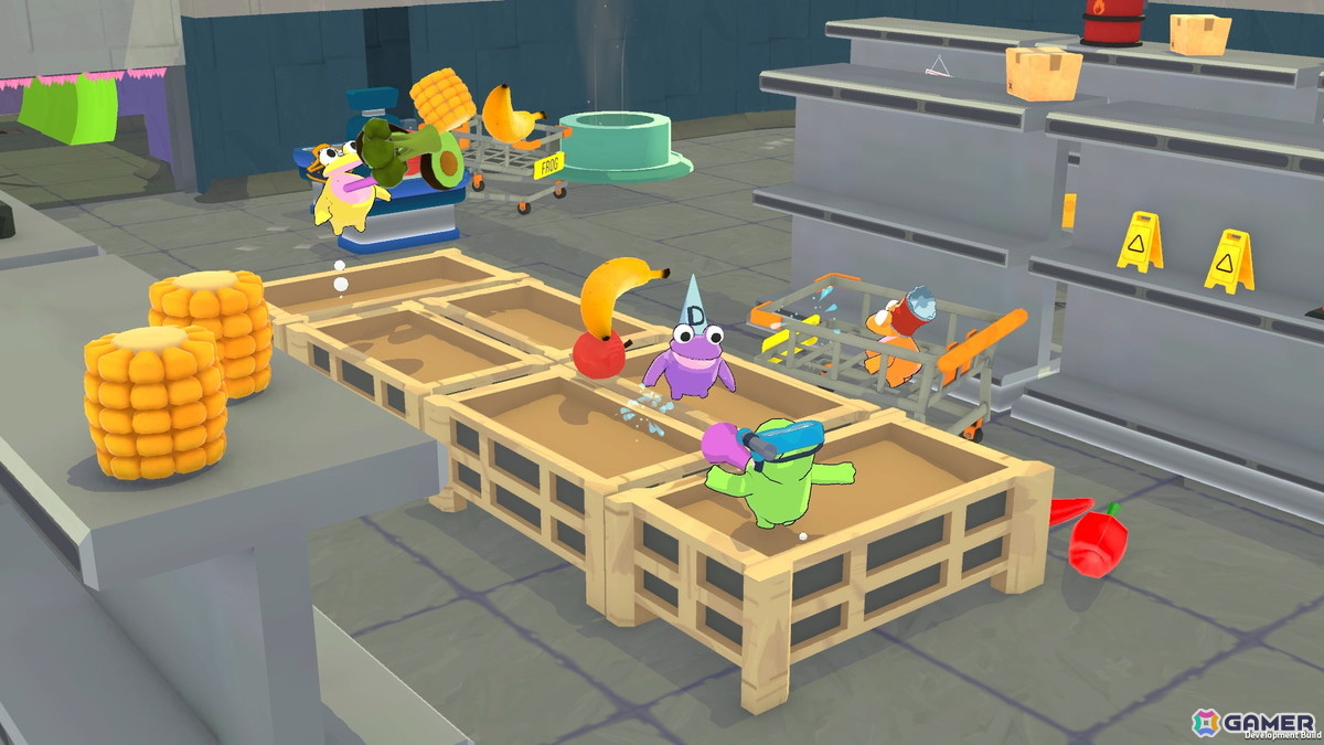 最大8人協力プレイ対応のドタバタパズルACT「Frog Sqwad」が発売！カエルたちを操作して食料をかき集めようの画像2