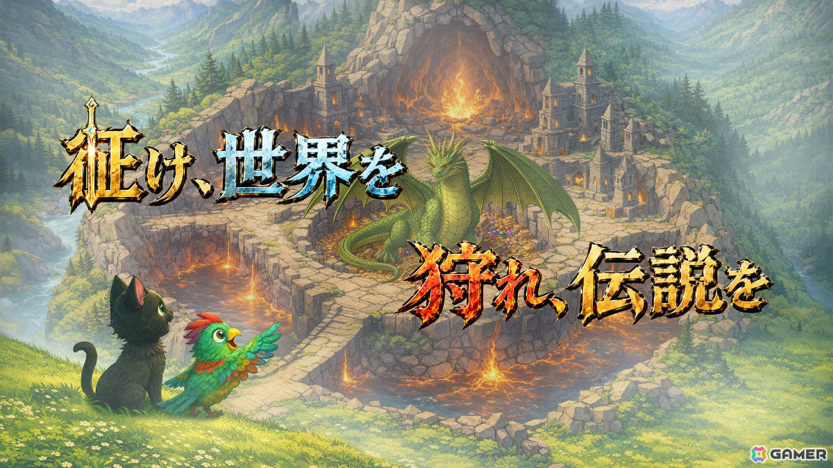 巨大化と小人化を駆使して世界各地の伝説級モンスターに挑むサバイバー系ローグライトRPG「ルナドラ」が7月2日に発売！の画像