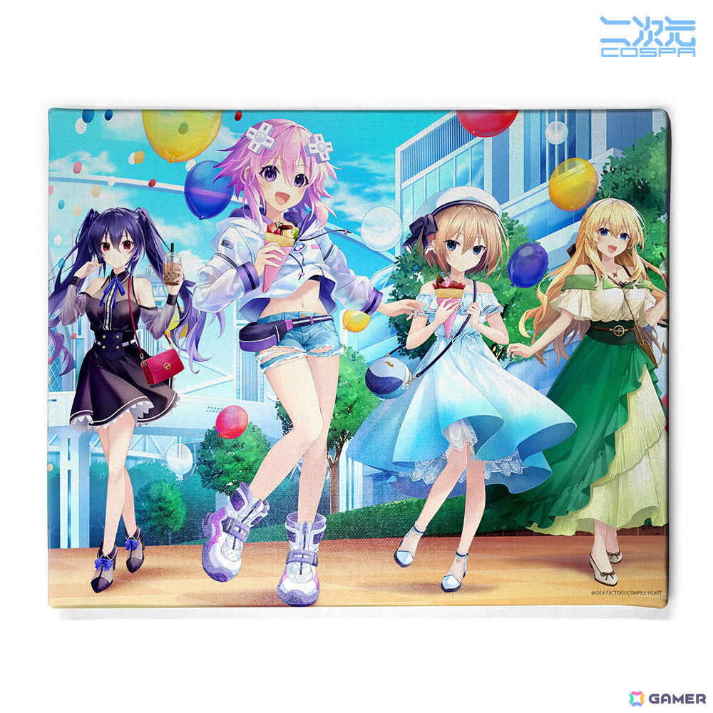 「超次元ゲイム ネプテューヌ」スイーツを楽しむネプテューヌたちの描き下ろしイラストがキャンバスアートやアクスタになって登場!の画像