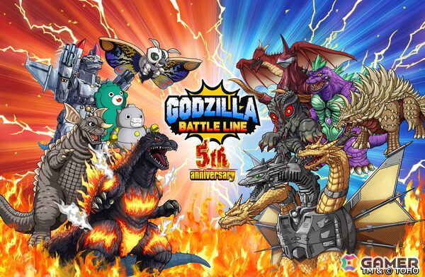 「ゴジラ バトルライン」全世界累計ダウンロード数が500万を突破！5周年を記念して★4 バトルピースなどが貰えるキャンペーンが開催中の画像1