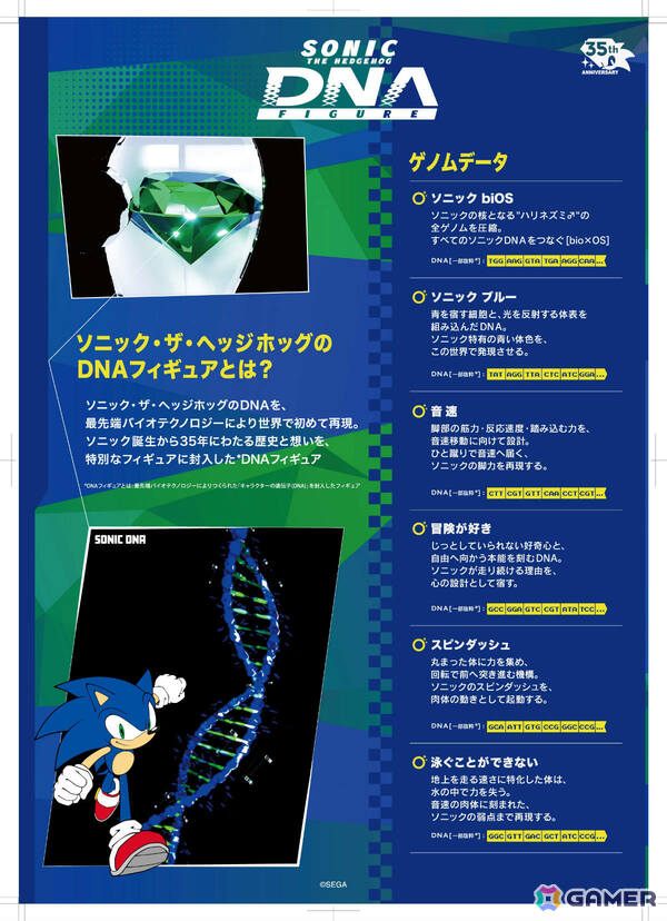 ソニックのDNAを封入した等身大フィギュア「SONIC THE HEDGEHOG DNA FIGURE」が誕生！6月23日よりSEGA STORE TOKYOで展示の画像4