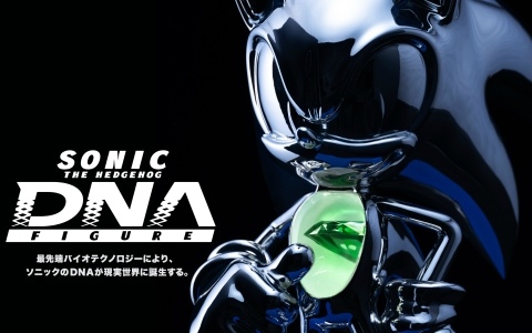 ソニックのDNAを封入した等身大フィギュア「SONIC THE HEDGEHOG DNA FIGURE」が誕生！6月23日よりSEGA STORE TOKYOで展示