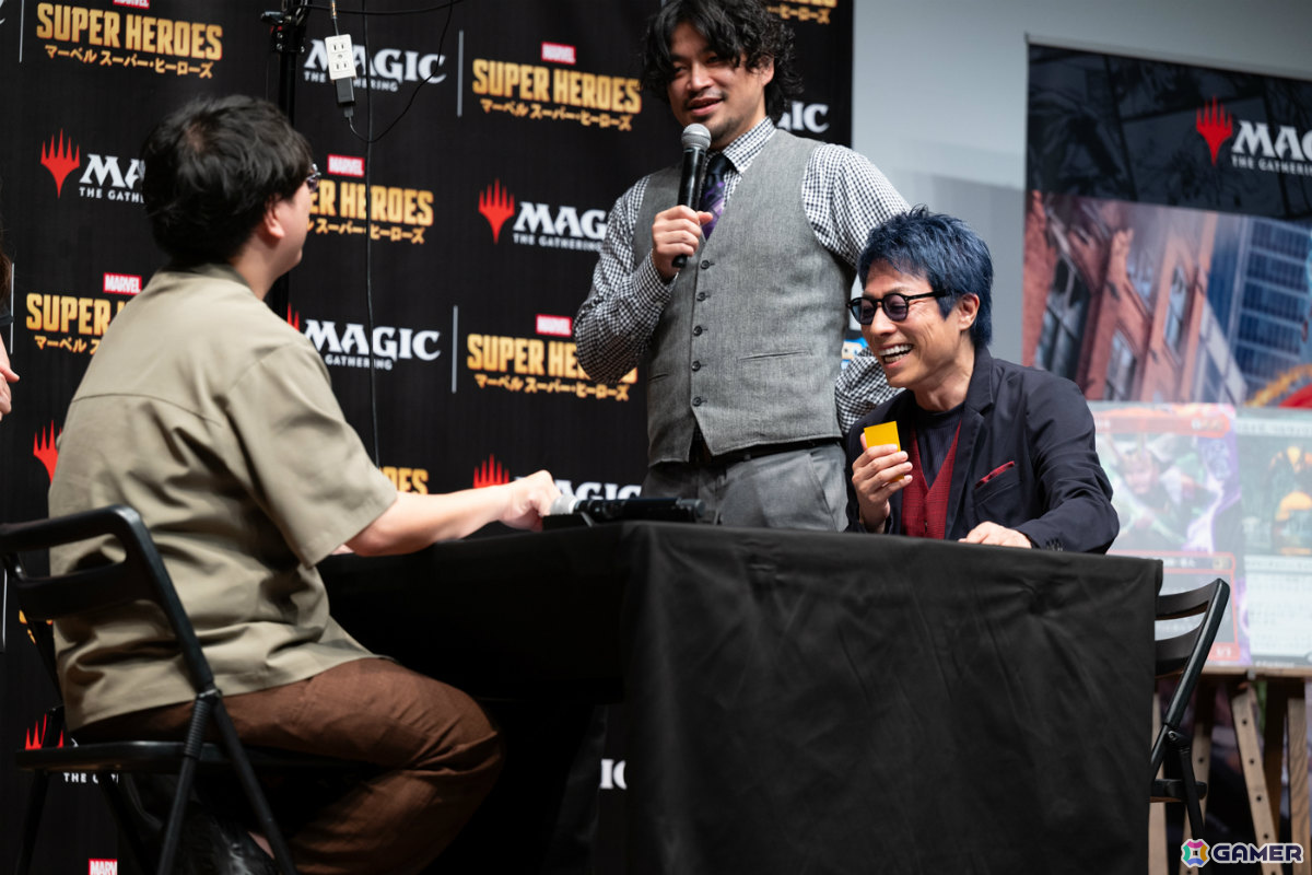 「マジック：ザ・ギャザリング | マーベル スーパー・ヒーローズ」発売PRイベントが開催！田村淳さんがマジックプロ・行弘賢さんといち早く対戦の画像12
