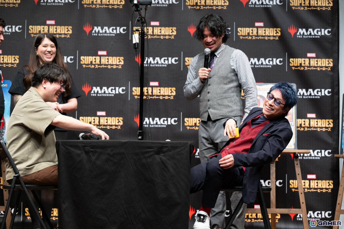「マジック：ザ・ギャザリング | マーベル スーパー・ヒーローズ」発売PRイベントが開催！田村淳さんがマジックプロ・行弘賢さんといち早く対戦の画像14