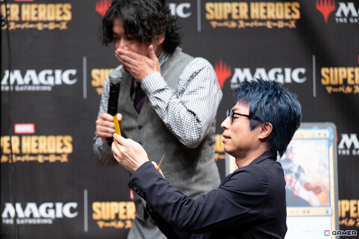 「マジック：ザ・ギャザリング | マーベル スーパー・ヒーローズ」発売PRイベントが開催！田村淳さんがマジックプロ・行弘賢さんといち早く対戦の画像15
