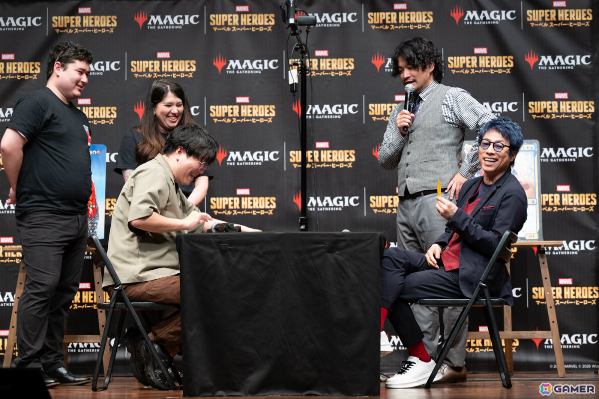 「マジック：ザ・ギャザリング | マーベル スーパー・ヒーローズ」発売PRイベントが開催！田村淳さんがマジックプロ・行弘賢さんといち早く対戦の画像17