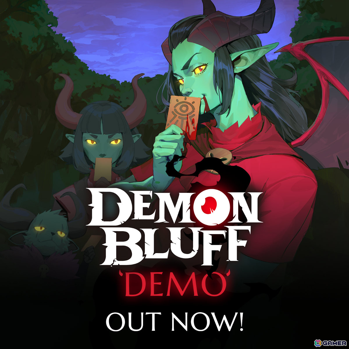 嘘をついてくるカードと向き合うひとり用人狼系デッキ構築ローグライク「Demon Bluff」Steam Nextフェス向けデモが配信!の画像