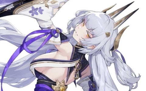「モンギル：STAR DIVE」白鱗の巫女 ナギ（CV：浅見香月）がプレイアブルキャラとして登場！扇を武器に戦う風属性のブレイカー