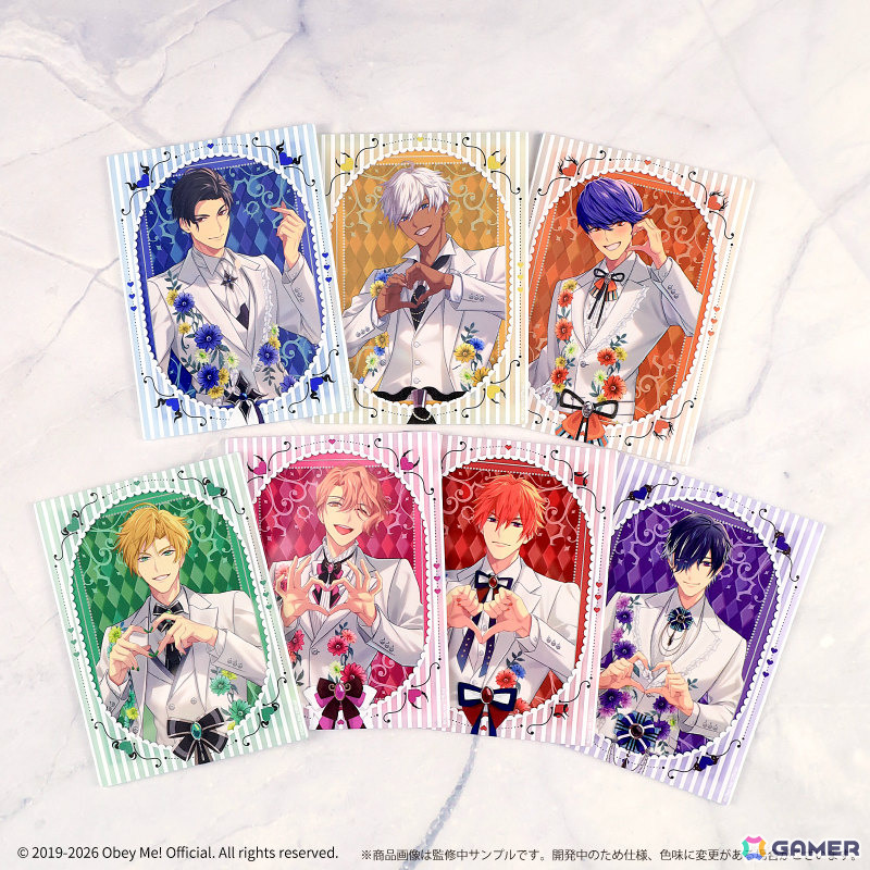 「Obey Me!」とfanfancy+がコラボ!白スーツに身を包んだルシファーたちの描きおろしグッズの受注販売が開始の画像