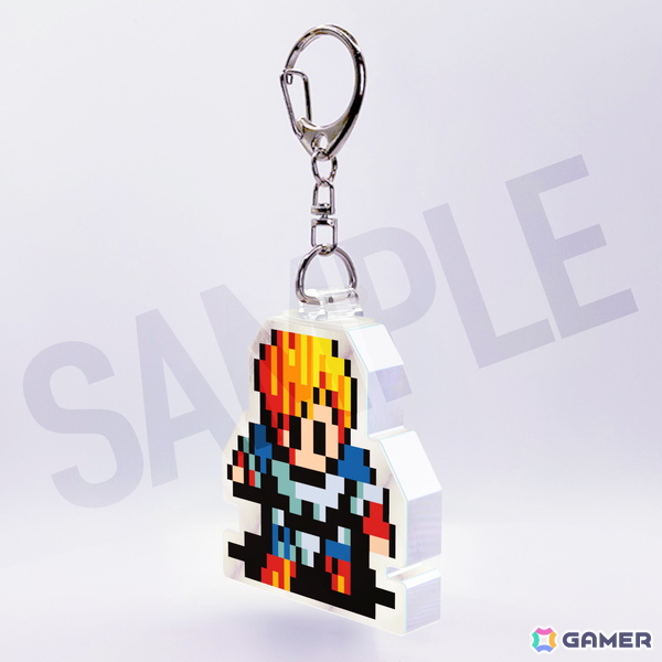 「ドラゴンスレイヤー英雄伝説」8bitレトロゲーム風のピクセルアートで描かれたキャラクター、ロゴのアクスタ/キーホルダーが予約受付開始!の画像