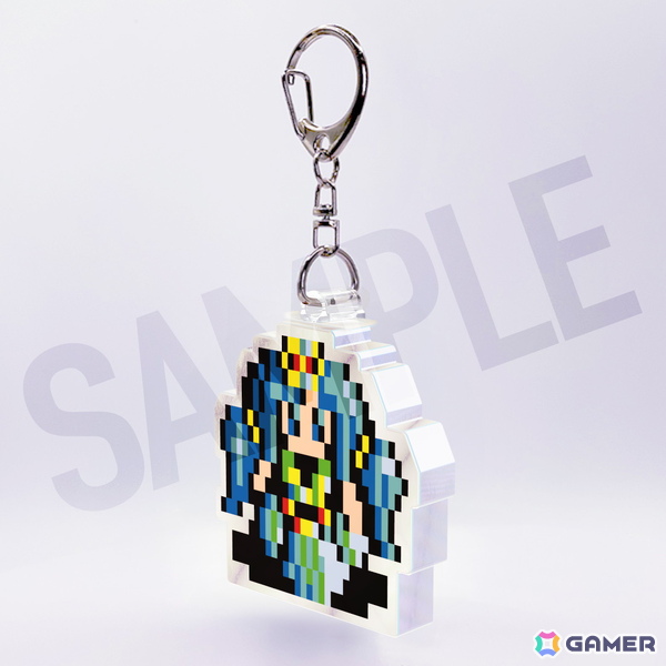 「ドラゴンスレイヤー英雄伝説」8bitレトロゲーム風のピクセルアートで描かれたキャラクター、ロゴのアクスタ/キーホルダーが予約受付開始!の画像