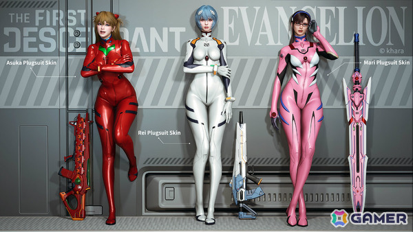 「The First Descendant」で「エヴァンゲリオン」コラボが開催！レイ、アスカ、マリのプラグスーツ風スキンやヘアスタイル、メイクなどをゲットしようの画像1