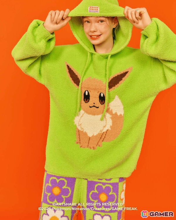 wiggle wiggleのポケモンデザインアイテムが登場！ピカチュウ、メタモン、カビゴン、イーブイのフード付きパジャマセットなどがラインナップの画像2