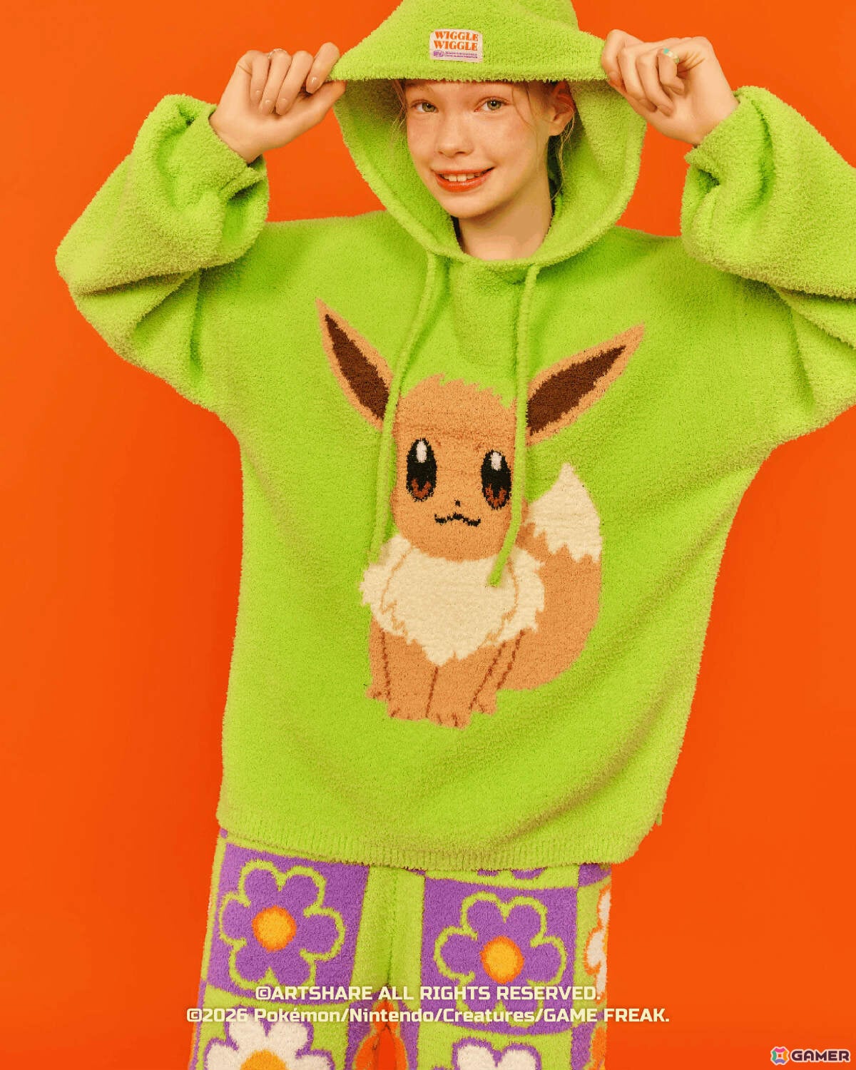 wiggle wiggleのポケモンデザインアイテムが登場！ピカチュウ、メタモン、カビゴン、イーブイのフード付きパジャマセットなどがラインナップの画像