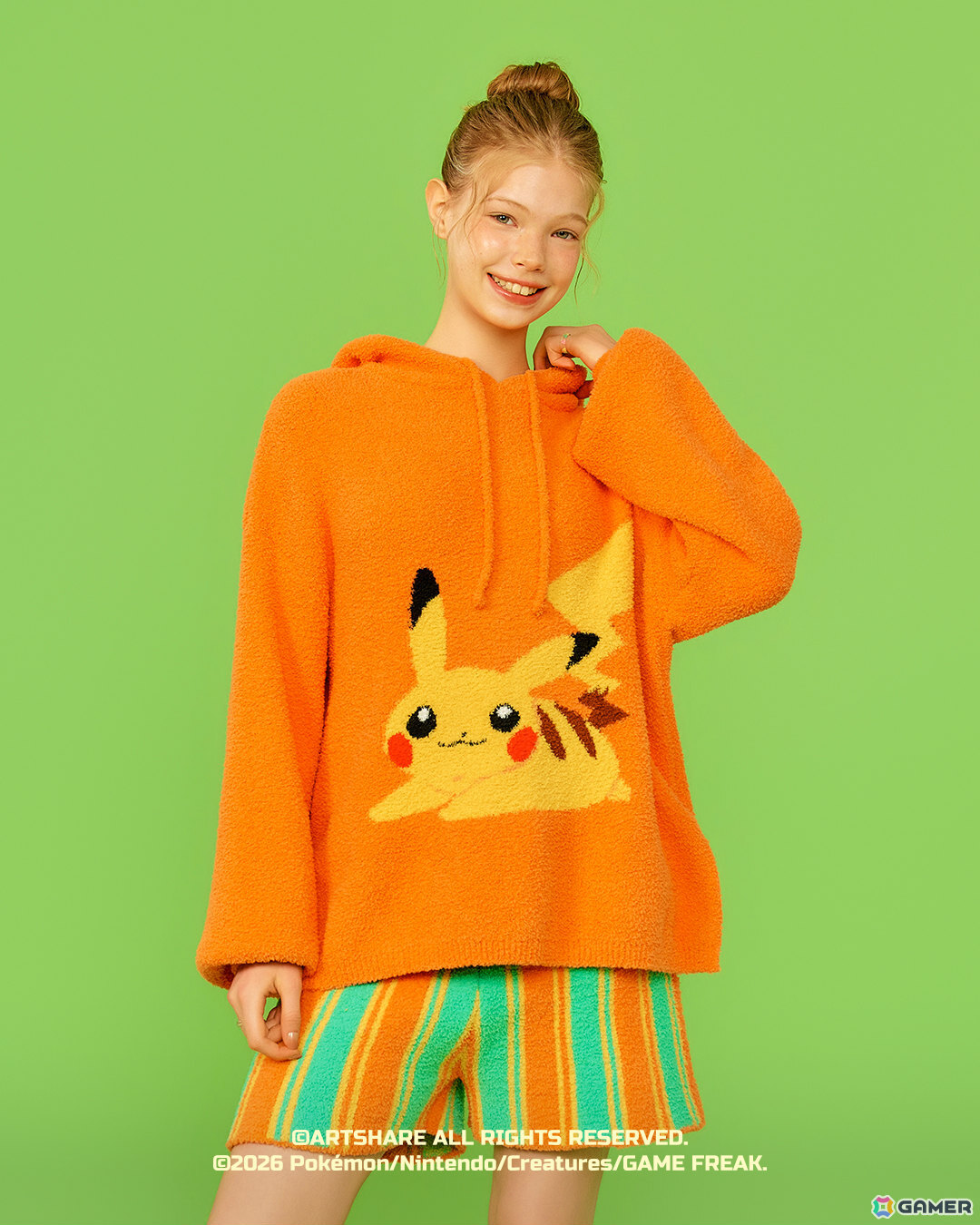 wiggle wiggleのポケモンデザインアイテムが登場！ピカチュウ、メタモン、カビゴン、イーブイのフード付きパジャマセットなどがラインナップの画像