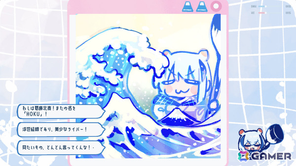 葛飾北斎が美少女ライバーに！？もう一度神絵師を目指す浮世絵選択ADV「美少女浮世絵師-HOKU」がunityroomで無料配信の画像5