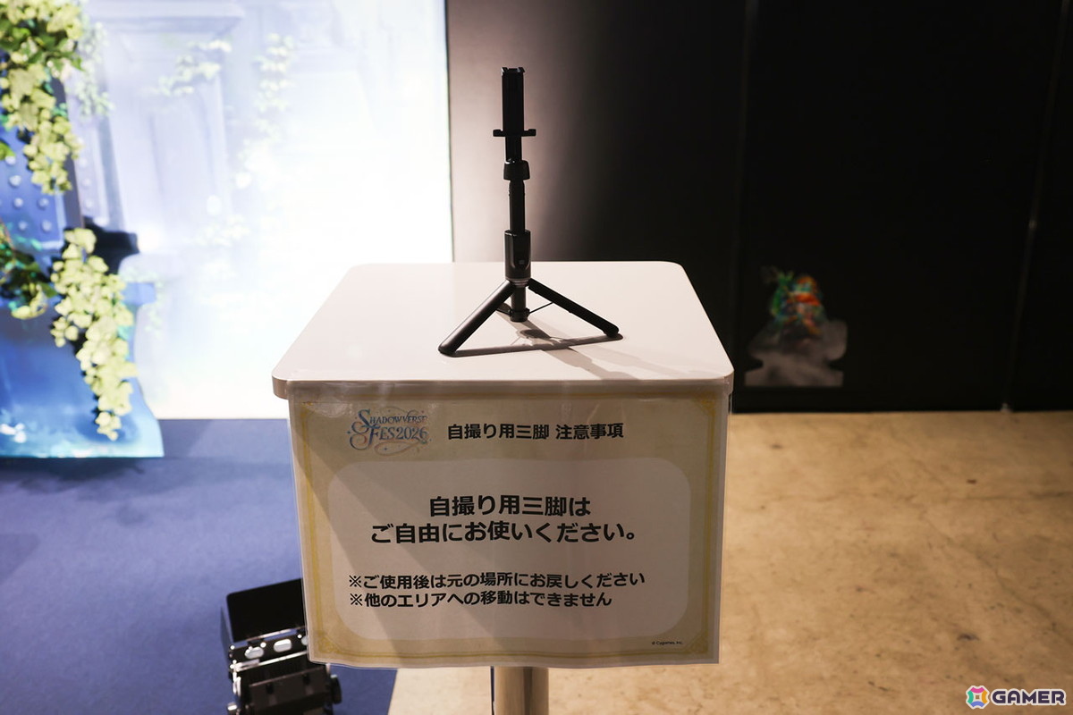 こちらはフォトスポットの「ヴェハリヤーの椅子」。近くには、自由に使える三脚も設置されていた。