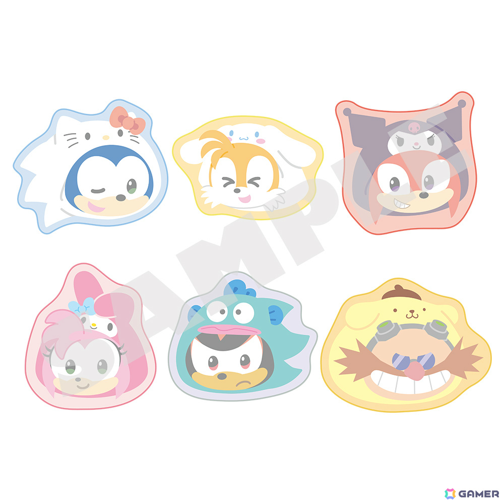 「SONIC & FRIENDS」×「サンリオキャラクターズ」のコラボ商品「ふわふわフィギュア(Enjoy/Relax)」が登場!の画像